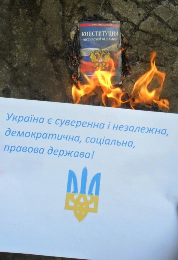 активисты движения Желтая Лента распространили на ТОТ важные месседжи